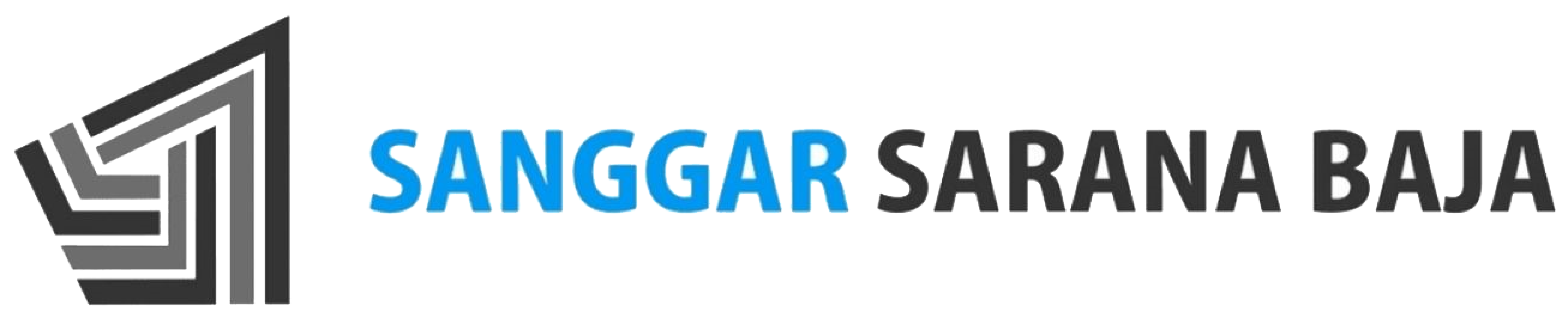 Logo of SANGGAR SARANA BAJA, stylized steel beam icon in gray